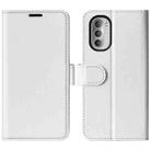 For Motorola Moto G51 5G R64 Texture Single Leather Phone Case(White) - 1