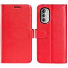 For Motorola Moto G51 5G R64 Texture Single Leather Phone Case(Red) - 1