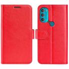 For Motorola Moto G71 5G R64 Texture Single Leather Phone Case(Red) - 1