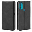 For Motorola Moto G71 5G Retro-skin Magnetic Suction Leather Phone Case(Black) - 1