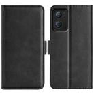 For OPPO Reno7 5G / Find X5 Lite Dual-side Magnetic Flip Leather Case(Black) - 1