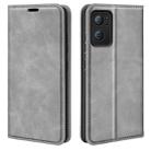 For OPPO Reno 7 5G Retro-skin Magnetic Suction Leather Phone Case(Grey) - 1