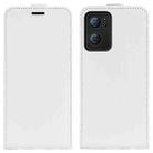 For OPPO Reno7 5G / Find X5 Lite R64 Texture Vertical Flip Leather Phone Case(White) - 1