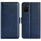 For OPPO A55S 5G Dual-side Magnetic Flip Leather Case(Dark Blue) - 1