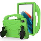 For Samsung Galaxy Tab A8 10.5 2021 X200 / X205 Thumb Bracket EVA Shockproof Tablet Case(Green) - 1