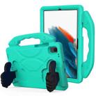 For Samsung Galaxy Tab A8 10.5 2021 X200 / X205 Thumb Bracket EVA Shockproof Tablet Case(Glacier Green) - 1