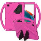 For Samsung Galaxy Tab A8 10.5 2021 X200 / X205 EVA Shockproof Tablet Case with Holder(RoseRed) - 1
