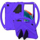 For Samsung Galaxy Tab A8 10.5 2021 X200 / X205 EVA Shockproof Tablet Case with Holder(Purple) - 1