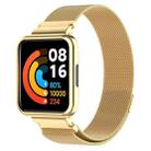 For Xiaomi Redmi Watch 2 Stainless Steel Watch Band with Watch Frame(Gold) - 1
