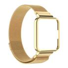 For Xiaomi Redmi Watch 2 Stainless Steel Watch Band with Watch Frame(Gold) - 2
