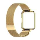 For Xiaomi Redmi Watch 2 Stainless Steel Watch Band with Watch Frame(Gold) - 3