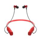 JG4 Flashing LED Neck-mounted Stereo Bluetooth Wireless Earphone(Red) - 1