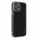ENKAY Plated Gold Edge TPU Case for iPhone 13 Pro(Black) - 1