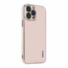 ENKAY Plated Gold Edge TPU Case for iPhone 13 Pro(Pink) - 1