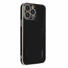 ENKAY Plated Gold Edge TPU Case for iPhone 13 Pro Max(Black) - 1