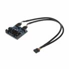 9 Pin USB 2.0 Desktop Computer 1 to 4 Pin Extension Cable Breakout Connector - 1
