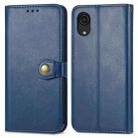 For Samsung Galaxy A03 Core Solid Color Leather Buckle Phone Case(Blue) - 2