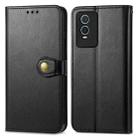 For vivo Y76s Solid Color Leather Buckle Phone Case(Black) - 2