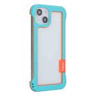 For iPhone 13 ENKAY Frameless Hollow Shockproof PC Case(Blue) - 1