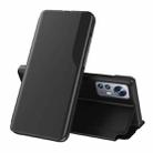 For Xiaomi 12 / 12X Side Display Flip  Leather Phone Case with Holder(Black) - 1