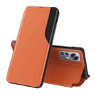 For Xiaomi 12 / 12X Attraction Flip Holder Leather Phone Case(Orange) - 1