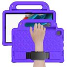 For Galaxy Tab A8 10.5(2021) X200/X205 Diamond  EVA Shockproof Case with Holder & Strap(Purple) - 1
