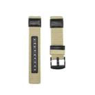 For Samsung Galaxy Watch4 44mm Wear-Resistant Canvas Watch Band(Khaki) - 1