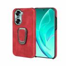 For Honor 60 Ring Holder PU Phone Case(Red) - 1