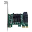 PCI Express 4 Port PCI-E X1/X4/X8/X16 Converter PCIE to SATA Expansion Adapter - 1