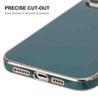 For iPhone 12 Pro ENKAY Plated Gold Edge TPU Case(Light Green) - 7