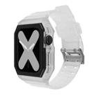 Silicone Strap with Case For Apple Watch Series 8&7 45mm / SE 2&6&SE&5&4 44mm / 3&2&1 42mm(Transparent White) - 1