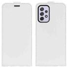For Samsung Galaxy A73 5G R64 Texture Vertical Flip Leather Case(White) - 1