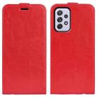 For Samsung Galaxy A73 5G R64 Texture Vertical Flip Leather Case(Red) - 1
