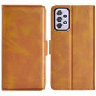 For Samsung Galaxy A73 5G Dual-side Magnetic Buckle Leather Case(Yellow) - 1