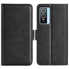 For vivo Y76 5G / Y76S 5G / Y74S Dual-side Magnetic Buckle Leather Case(Black) - 1
