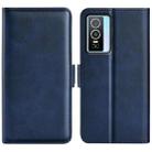 For vivo Y76 5G / Y76S 5G / Y74S Dual-side Magnetic Buckle Leather Case(Dark Blue) - 1