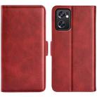 For OPPO Reno7 SE 5G Dual-side Magnetic Buckle Leather Case(Red) - 1
