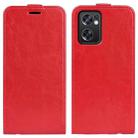 For OPPO Reno7 SE 5G R64 Texture Vertical Flip Leather Case(Red) - 1