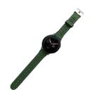 For Samsung Galaxy Watch4 44mm Silicone Hollowed-Out Printed Watch Band(Army Green) - 1