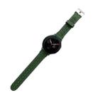 For Samsung Galaxy Watch4 Classic 42mm Silicone Hollowed-Out Printed Watch Band(Army Green) - 1