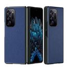 For OPPO Find N Folding Leather + PC All-Inclusive Phone Case(Blue Litchi Pattern) - 1