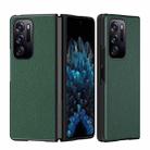 For OPPO Find N Folding Leather + PC All-Inclusive Phone Case(Green Litchi Pattern) - 1