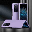 For OPPO Find N Folding Skin Scrub Plain Leather Phone Case(Purple) - 1