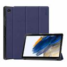 For Samsung Galaxy Tab A8 10.5 2021 ENKAY Custer Texture Leather Smart Tablet Case(Dark Blue) - 1