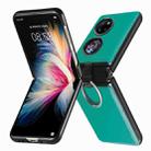 For Huawei P50 Pocket Litchi Pattern Ring Buckle Folding Phone Case(Green) - 1
