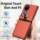 For Huawei P50 Pocket Litchi Pattern Ring Buckle Folding Phone Case(Orange) - 6