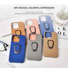 For iPhone 13 Ring Holder Honeycomb PU Phone Case(Coffee) - 7