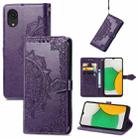 For Samsung Galaxy A03 Core Mandala Flower Embossed Flip Leather Phone Case(Purple) - 1