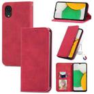 For Samsung Galaxy A03 Core Retro Skin Feel Magnetic Leather Phone Case(Red) - 1
