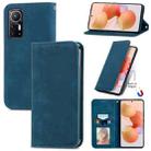 For Xiaomi 12 / 12X Retro Skin Feel Magnetic Flip Leather Phone Case(Blue) - 1